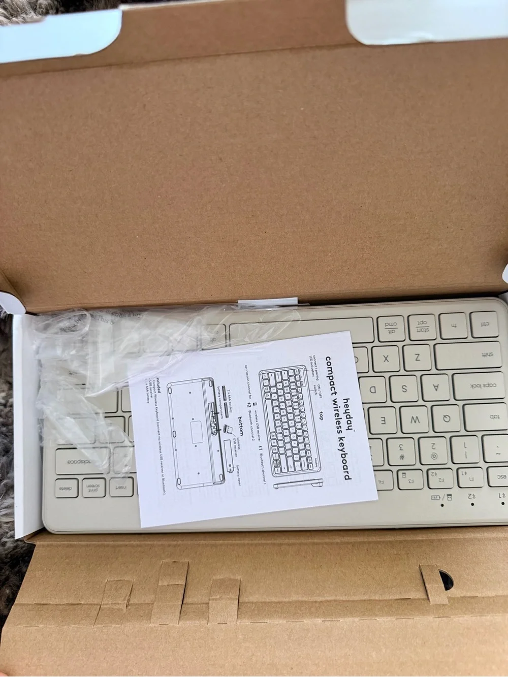 heyday Compact Wireless Keyboard - Cream
